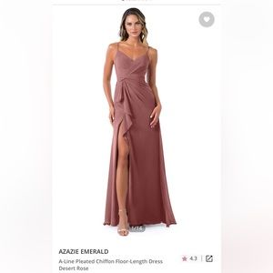 Azazie Emerald bridesmaid dress in Desert Rose